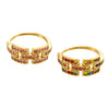 Women's Light Luxury Cold Style Geometric Zircon Ring Titanium Steel 18K Real Gold Electroplated