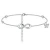 Women's Light Luxury Copper Butterfly Pendant Anklet Elegant Fashion Insect Charm Ankle Chain For Daily Wear