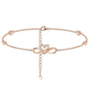 Women's Light Luxury Copper Butterfly Pendant Anklet Elegant Fashion Insect Charm Ankle Chain For Daily Wear