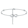 Women's Light Luxury Copper Butterfly Pendant Anklet Elegant Fashion Insect Charm Ankle Chain For Daily Wear