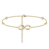 Women's Light Luxury Copper Butterfly Pendant Anklet Elegant Fashion Insect Charm Ankle Chain For Daily Wear