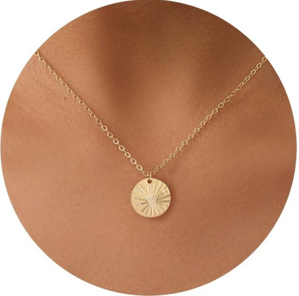 Women's Light Luxury Copper Choker Necklace With Heart Shape Pendant Electroplated Minimalist Jewelry
