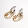 Women's Light Luxury Copper Earrings With Heart And Geometric Patterns And Electroplating Treatment