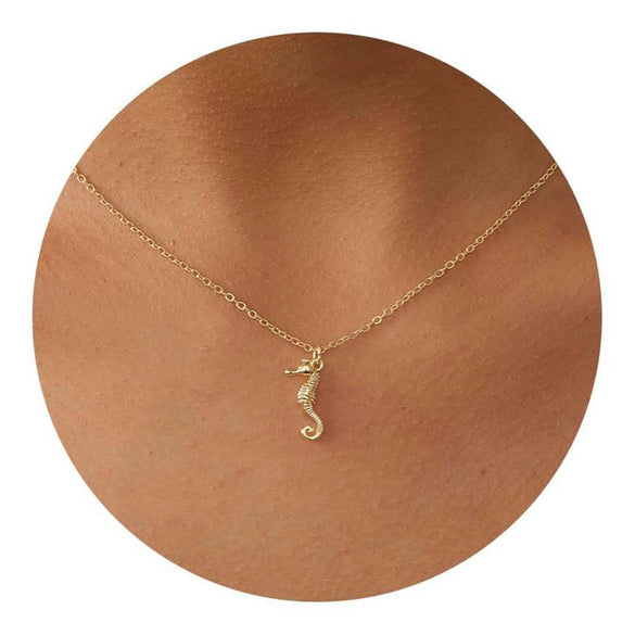 Women's Light Luxury Copper Fish Pendant Necklace With O Shaped Chain Electroplated Animal Clavicle Chain Simple Fashion Jewelry