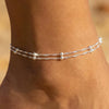 Women's Light Luxury Copper Geometric Anklet With Devil's Eye Pendant Fashion Classic Foot Jewelry