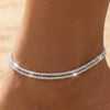 Women's Light Luxury Copper Geometric Anklet With Devil's Eye Pendant Fashion Classic Foot Jewelry