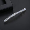Women's Light Luxury Copper Hairpin With Inlaid Zircon Simple Square One Word Side Clip Bangs Hair Accessory