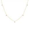 Women's Light Luxury Copper Inlaid Zircon Flower Necklace Geometric Pendant Clavicle Chain With Electroplated Finish