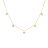 Women's Light Luxury Copper Inlaid Zircon Flower Necklace Geometric Pendant Clavicle Chain With Electroplated Finish