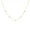 Women's Light Luxury Copper Inlaid Zircon Flower Necklace Geometric Pendant Clavicle Chain With Electroplated Finish