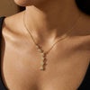 Women's Light Luxury Copper Star Pendant Necklace With Gold Electroplated Finish Elegant Fashion Jewelry Gift