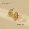 Women's Light Luxury Exaggerated Curved Titanium Steel And Stainless Steel Earrings With Electroplating And Geometric Style