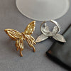 Women's Light Luxury Fashionable Versatile Butterfly Titanium Steel Ring With Bow Shape And Electroplating Design