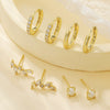 Women's Light Luxury French Style Pearl Earrings 925 Sterling Silver And Copper With Leaf Pattern And Zirconia Design