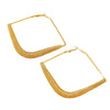 Women's Light Luxury Geometric Alloy Statement Earrings With Electroplated Finish And Exaggerated Glamorous Design For Wholesale