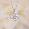 Women's Light Luxury Geometric And Heart Shape Pendant Necklace Copper Stainless Steel Electroplating Jewelry