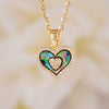 Women's Light Luxury Geometric And Heart Shape Pendant Necklace Copper Stainless Steel Electroplating Jewelry