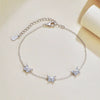 Women's Light Luxury Geometric Butterfly Shape S925 Sterling Silver Zircon Inlaid Electroplated Bracelet Jewelry