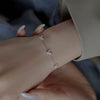 Women's Light Luxury Geometric Butterfly Shape S925 Sterling Silver Zircon Inlaid Electroplated Bracelet Jewelry