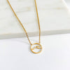 Women's Light Luxury Geometric Copper Choker Necklace With Regular Chain Electroplated Fashion Jewelry