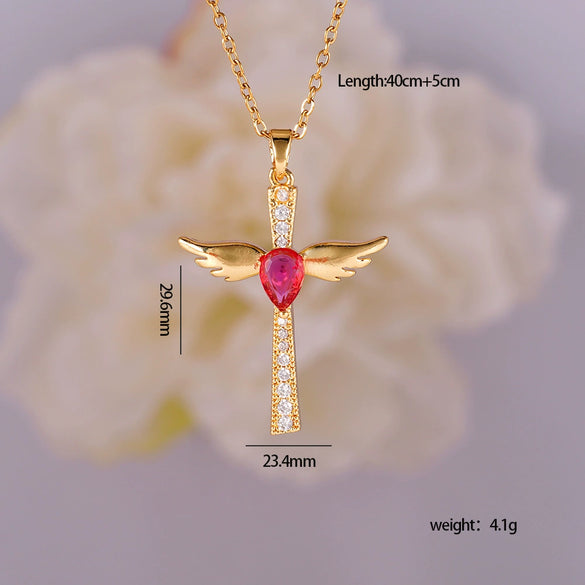 Women's Light Luxury Geometric Copper Diamond Necklace With O Word Chain And Electroplating