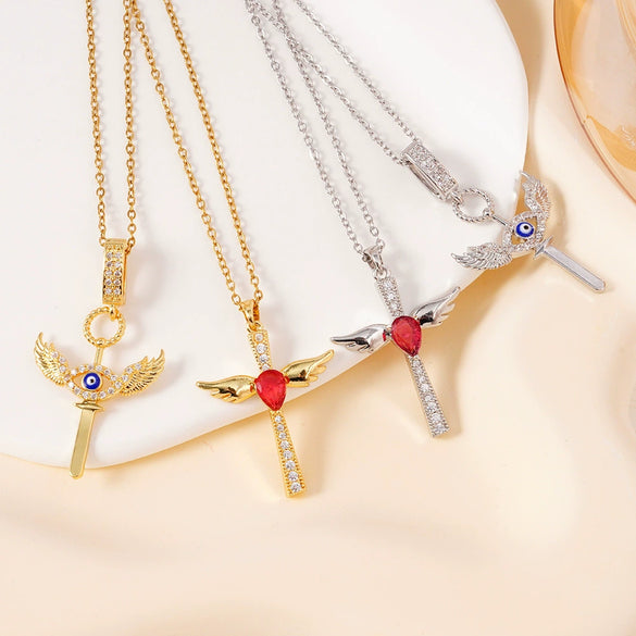 Women's Light Luxury Geometric Copper Diamond Necklace With O Word Chain And Electroplating