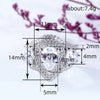 Women's Light Luxury Geometric Copper Diamond Ring Threepiece Set With Zirconia