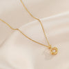 Women's Light Luxury Geometric Copper Pendant Titanium Steel Cross Chain Necklace With Diamond Design