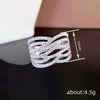 Women's Light Luxury Geometric Copper Ring With Zirconia