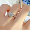 Women's Light Luxury Geometric Copper Snowflake Zircon Ring Jewelry