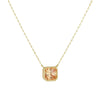 Women's Light Luxury Geometric Diamond 925 Sterling Silver Cube Sugar Pendant Necklace With Cross Chain