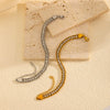 Women's Light Luxury Geometric Diamond Zircon Titanium Steel Bracelet