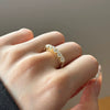 Women's Light Luxury Geometric S925 Silver Ring With Electroplating