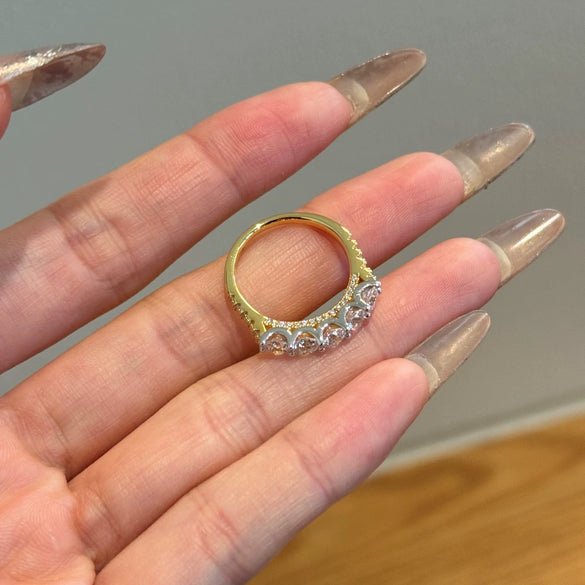Women's Light Luxury Geometric S925 Silver Ring With Electroplating