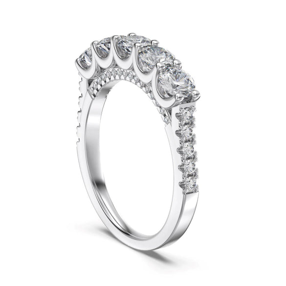 Women's Light Luxury Geometric S925 Silver Ring With Electroplating