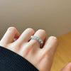 Women's Light Luxury Geometric S925 Silver Ring With Electroplating
