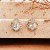 Women's Light Luxury Geometric S925 Sterling Silver Colored Gemstone Earrings Set With Natural Topaz Garnet Amethyst Citrine