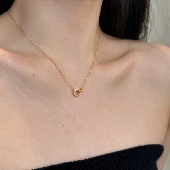 Women's Light Luxury Geometric S925 Sterling Silver Electroplated Cross Chain Necklace