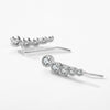 Women's Light Luxury Geometric S925 Sterling Silver Inlaid Zircon Earrings With Diamond Design