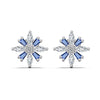 Women's Light Luxury Geometric Silver Earrings In Rice Word And Snowflake Shape With Electroplating