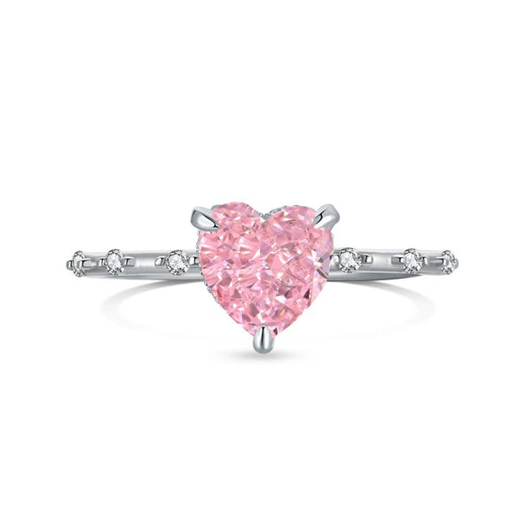 Women's Light Luxury Geometric 925 Silver Ring With Ice Flower Cut High Carbon Diamond Zircon And Electroplating