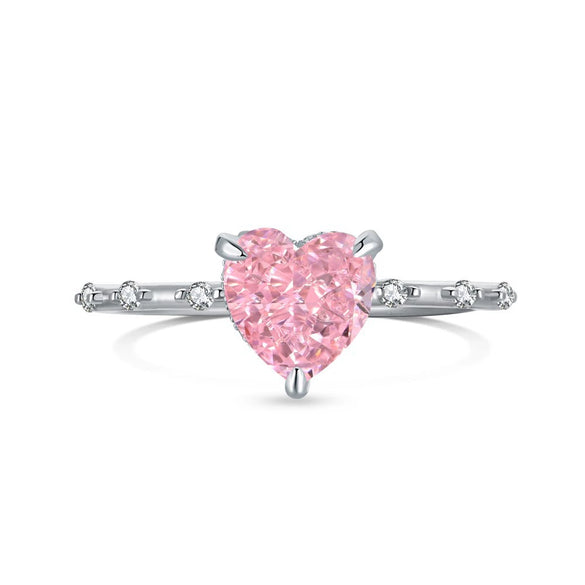 Women's Light Luxury Geometric 925 Silver Ring With Ice Flower Cut High Carbon Diamond Zircon And Electroplating