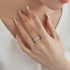 Women's Light Luxury Geometric 925 Silver Ring With Inlaid Zircon And Electroplating