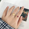Women's Light Luxury Geometric Square S925 Sterling Silver Zirconium Ring
