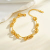 Women's Light Luxury Geometric Stainless Steel Bracelet With 18K Vacuum Plating And Elegant Thick Chain Design