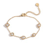 Women's Light Luxury Geometric Titanium Steel Goldplated Zircon Bracelet