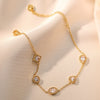 Women's Light Luxury Geometric Titanium Steel Goldplated Zircon Bracelet