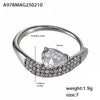 Women's Light Luxury Geometric 316L Stainless Steel 18K Gold Plated Water Drop Ring