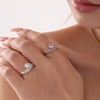 Women's Light Luxury Geometric 316L Stainless Steel 18K Gold Plated Water Drop Ring