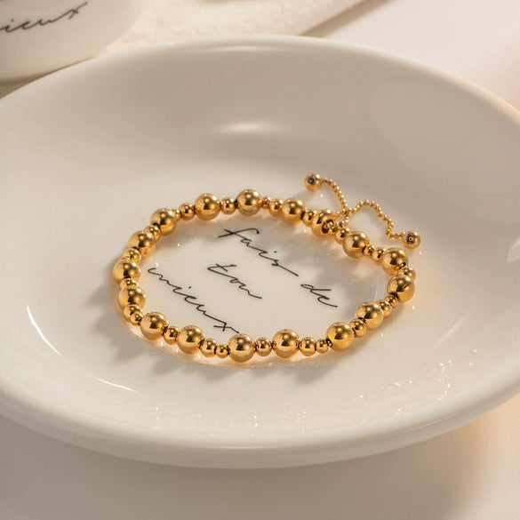 Women's Light Luxury Geometric Titanium Steel Nonfading Pull Bracelet Jewelry With Electroplating